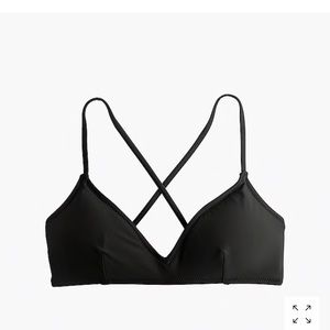 JCrew French Cross Back Bikini Top (Black)